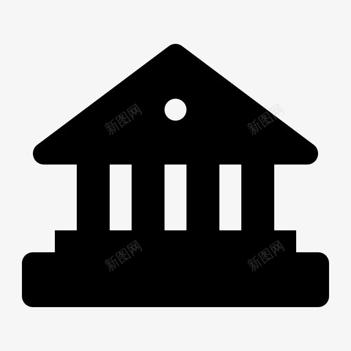 银行建筑外部svg_新图网 https://ixintu.com 建筑 银行 外部 公共 符号