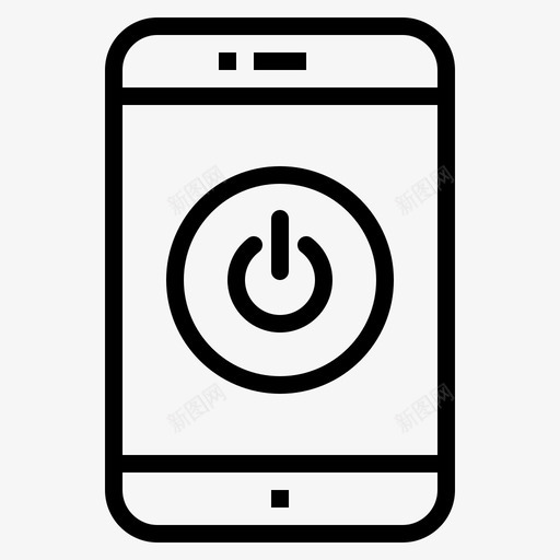 电源按钮应用程序重置svg_新图网 https://ixintu.com 电源 按钮 应用程序 智能 手机 重置 大纲