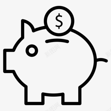 小猪银行数字营销钱箱图标