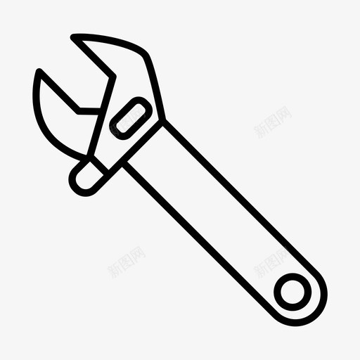活动扳手设备工具svg_新图网 https://ixintu.com 活动 扳手 工具 设备 工作 图标