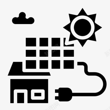 太阳能生态住宅图标