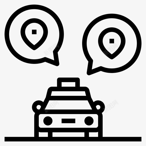 出租车位置pinsvg_新图网 https://ixintu.com 出租车 位置 占位符 车站 服务 大纲