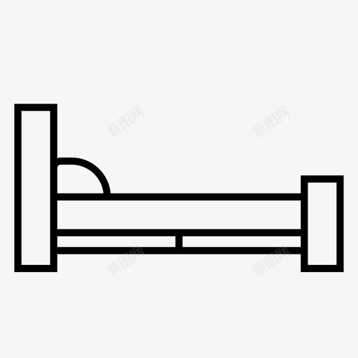 床床垫枕头svg_新图网 https://ixintu.com 床垫 枕头 睡眠 弹簧 天气 轮廓