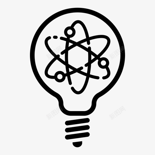 技术观念原子创新svg_新图网 https://ixintu.com 技术 观念 原子 创新 灯泡 科学 智力