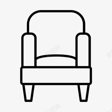 折叠椅家具家用图标