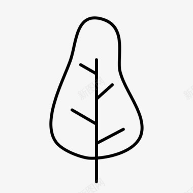 树木植物树叶图标