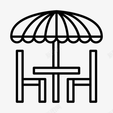 露台家具家用图标