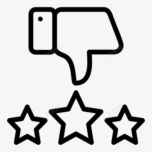 不喜欢差评反馈svg_新图网 https://ixintu.com 不喜欢 差评 反馈 评级 拇指 向下 电子商务 购物 线路