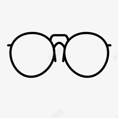 圆镜眼镜电源图标