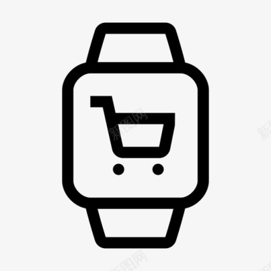 购物购物车智能手表图标