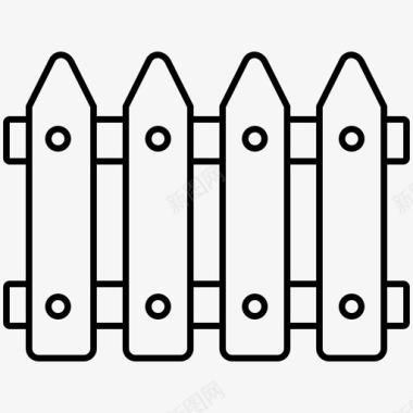 围栏边界大门图标