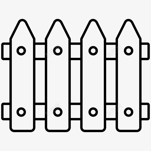 围栏边界大门svg_新图网 https://ixintu.com 围栏 边界 大门 防护 木质 农业