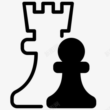 象棋棋子石头图标