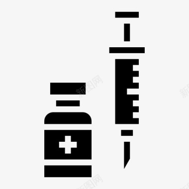 注射医疗疫苗图标