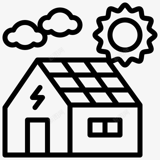 太阳能生态能源svg_新图网 https://ixintu.com 太阳能 生态 能源 住宅 阳光