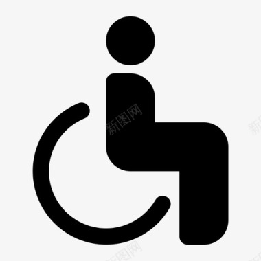 病人轮椅健康医院图标
