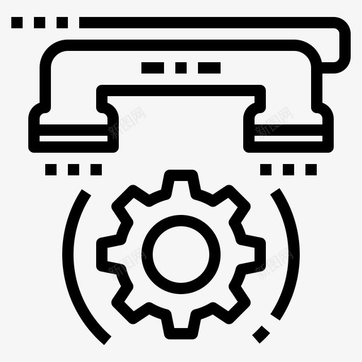 服务齿轮管理svg_新图网 https://ixintu.com 齿轮 服务 管理 电话 商业 概念 大纲
