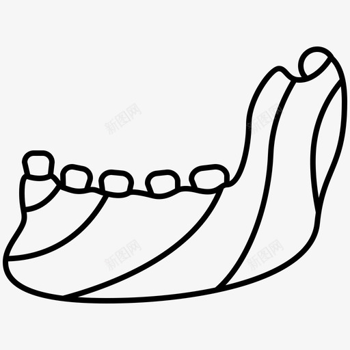 牙齿骨人svg_新图网 https://ixintu.com 下颚 牙齿 骨人 人体 器官