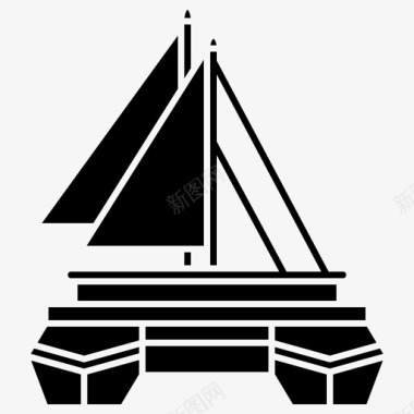 帆船海洋轮船图标