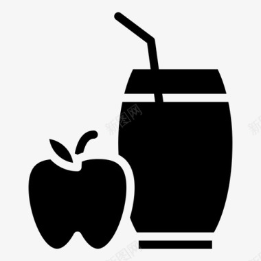苹果汁饮料固体饮料图标