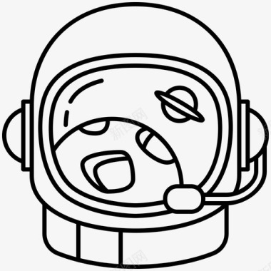 头盔宇航员头部图标