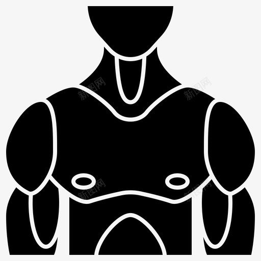 健美运动员胸部人svg_新图网 https://ixintu.com 健美 健美运动 运动员 胸部 肌肉 躯干 人体 器官 字形
