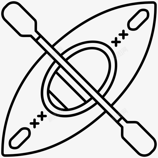 皮艇探险船svg_新图网 https://ixintu.com 运动 皮艇 探险 独木舟 运动装 装备