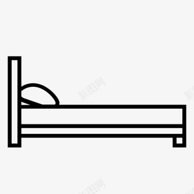 床床垫枕头图标