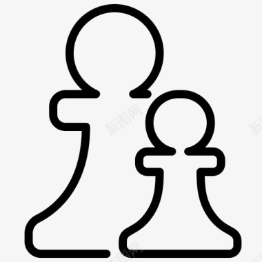 国际象棋棋子策略图标