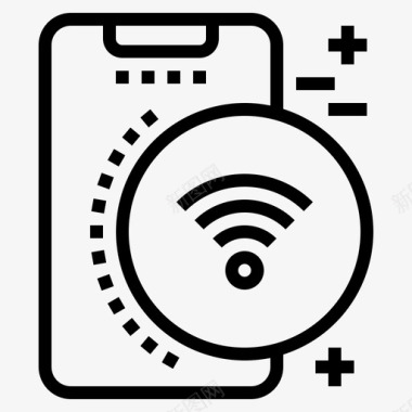 wifi连接移动电话图标