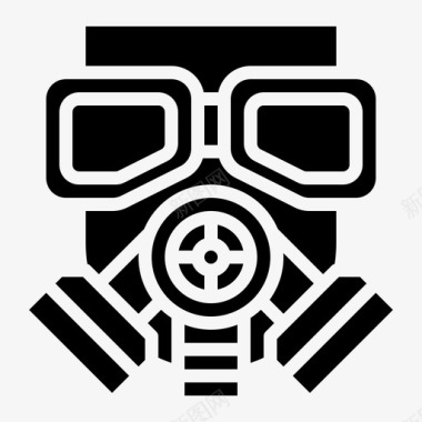 防毒面具防护呼吸器图标