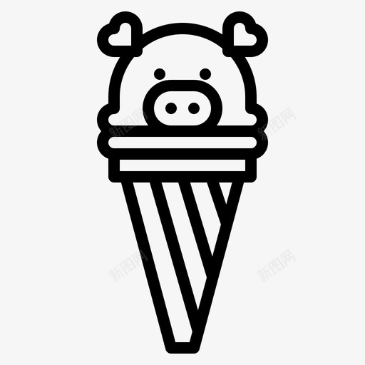 冰淇淋卡通蛋卷svg_新图网 https://ixintu.com 冰淇淋 蛋卷 卡通 甜点
