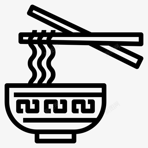 面条碗瓷器svg_新图网 https://ixintu.com 瓷器 面条 食物 餐馆