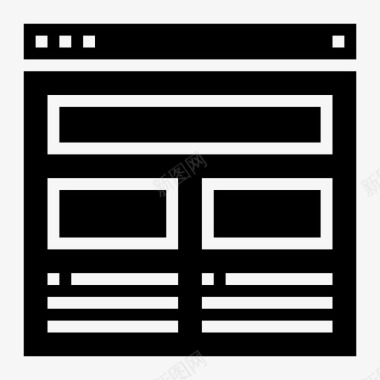 浏览器界面网站和用户界面坚实图标