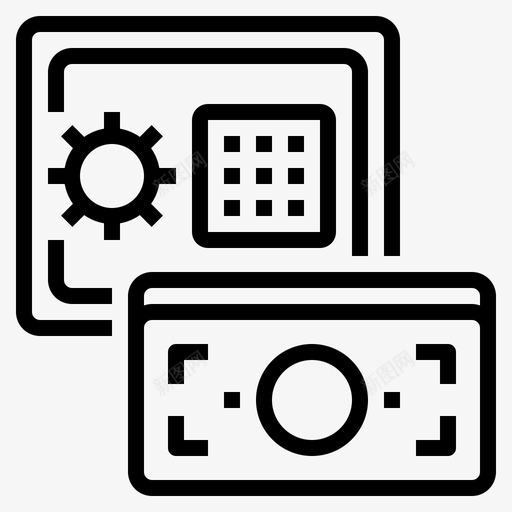 保险箱现金钱svg_新图网 https://ixintu.com 保险箱 现金 金钱 安全 商业 概念 大纲