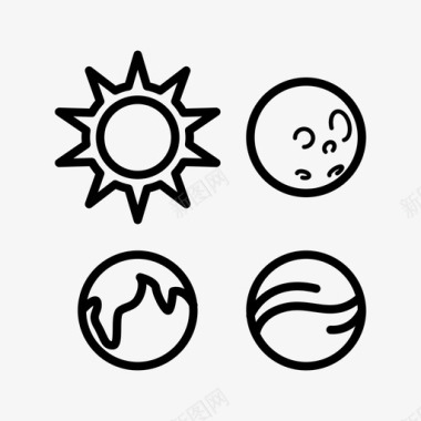 太阳地球木星图标
