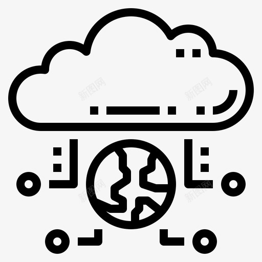 云计算云存储连接svg_新图网 https://ixintu.com 云计算 连接 存储 世界 技术 概要
