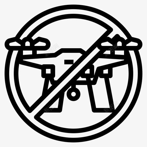 无人机区禁止信号svg_新图网 https://ixintu.com 无人机区 禁止 信号 运输 无人机 轮廓