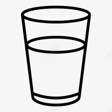饮用水杯子玻璃杯图标