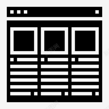 浏览器界面网站和用户界面坚实图标