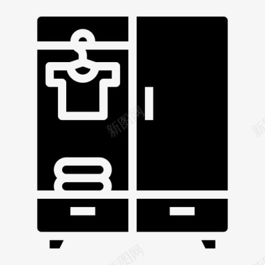 衣柜橱柜衣架图标