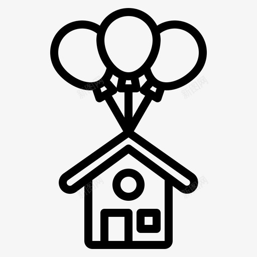 房子气球建筑物svg_新图网 https://ixintu.com 房地产 房子 气球 建筑物家 概述