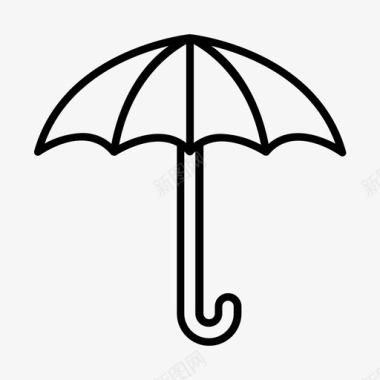 雨伞度假旅游图标