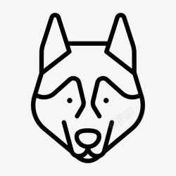 狼狗图标西伯利亚哈士奇品种狗高清图片