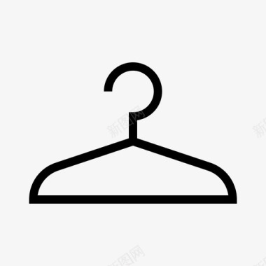 衣架衣服晾衣绳图标