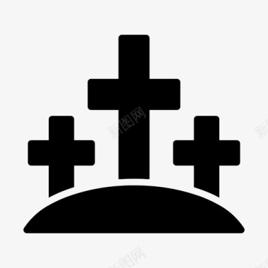 加略山基督教十字架图标