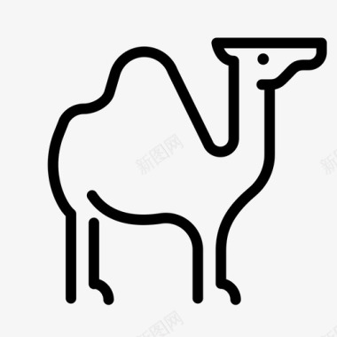 骆驼非洲动物图标