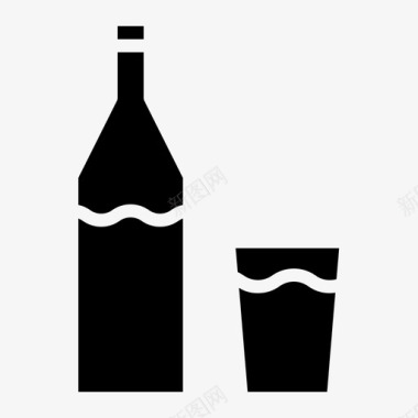 饮用水瓶子食物图标