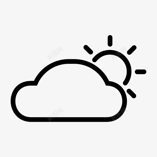 多云的太阳部分多云的晴朗的天气svg_新图网 https://ixintu.com 云的 多云 太阳 太阳部 分多 晴朗 天气