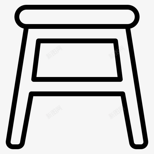 凳子家具家居svg_新图网 https://ixintu.com 家居 家具 凳子 办公室 轮廓